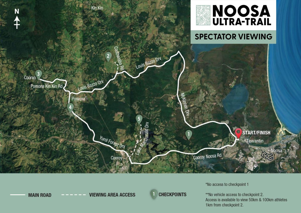 Noosaultratrail Spectators Map