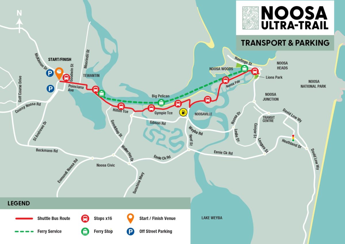 Noosaultratrail Transport Map