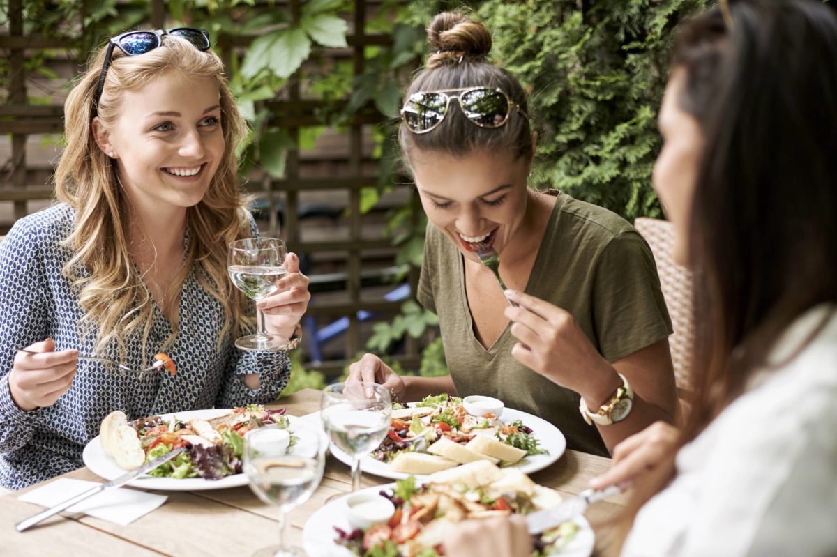 Group Of Women Enjoying Lunch