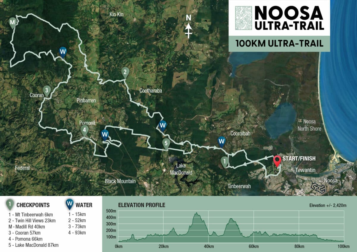 Noosaultratrail 100 Course Map V4