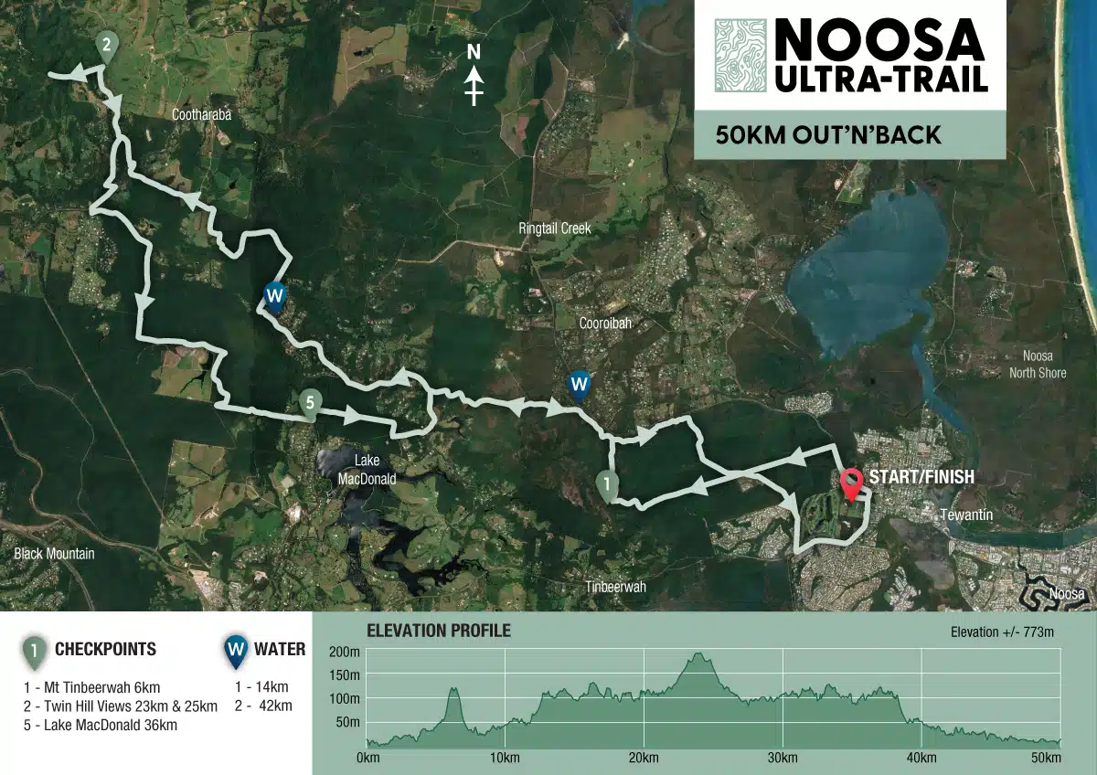 2027 Noosaultratrail 50 Course Map
