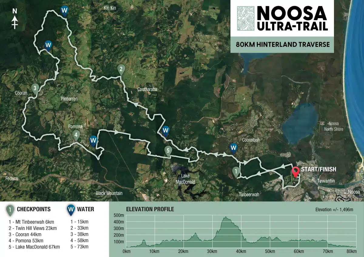 2027 Noosaultratrail 80 Course Map